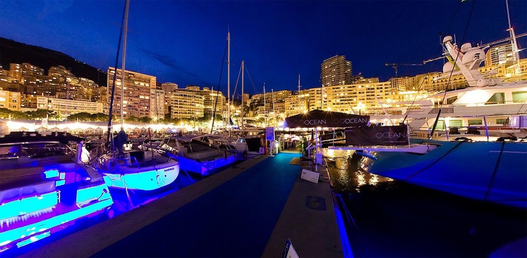Monaco Yacht Show at night © SW